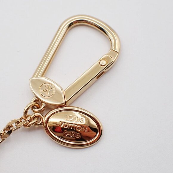 LOUIS VUITTON Logo Bijoux Sac Surprise Bag Charm Red Gold - Picture 12 of 14